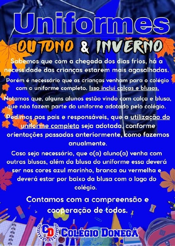 Capa de Uniformes • Outono & Inverno